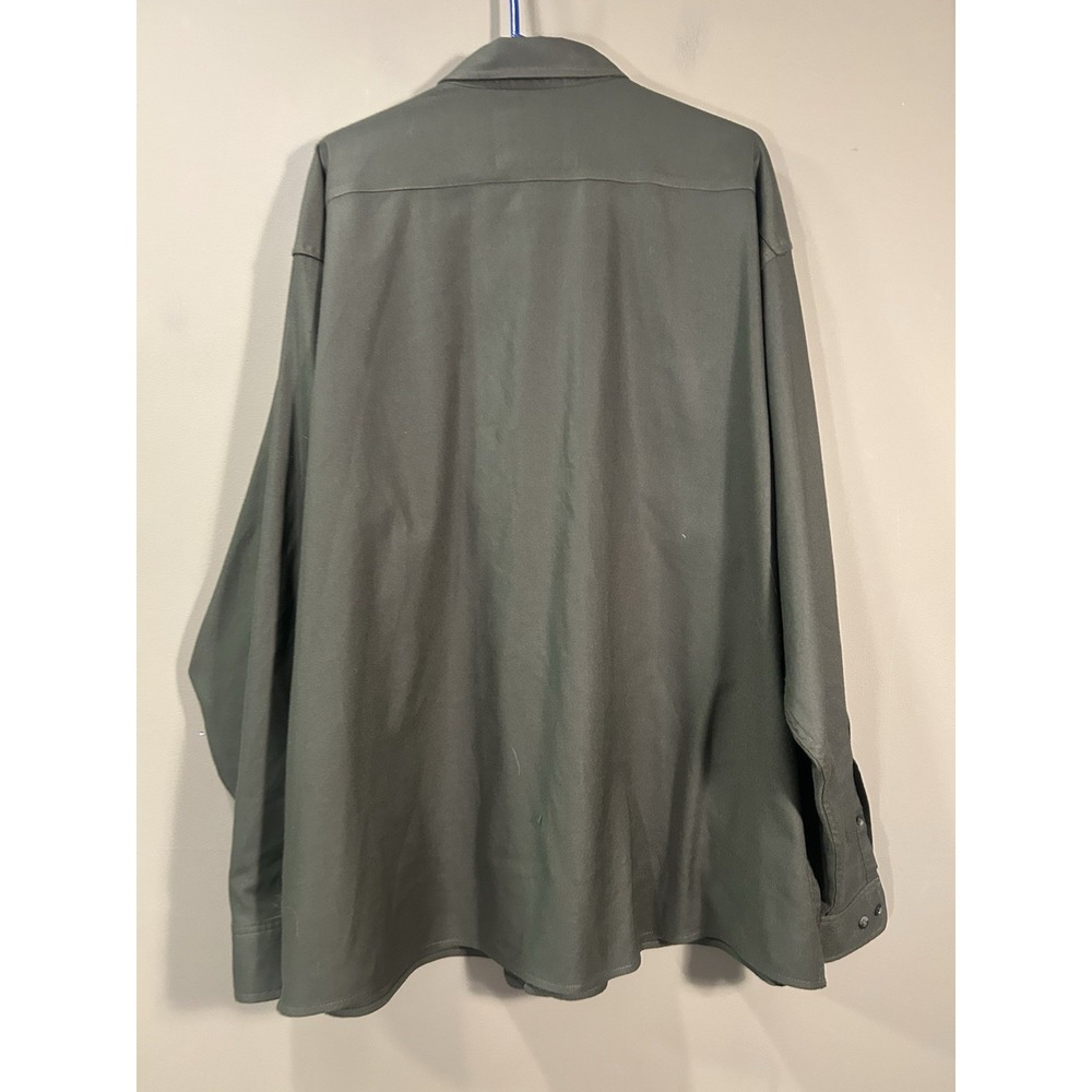 Poncho Laramie Performance Flannel Mens Sz 2XL Dark Green Magnetic Outdoors - Picture 5 of 14